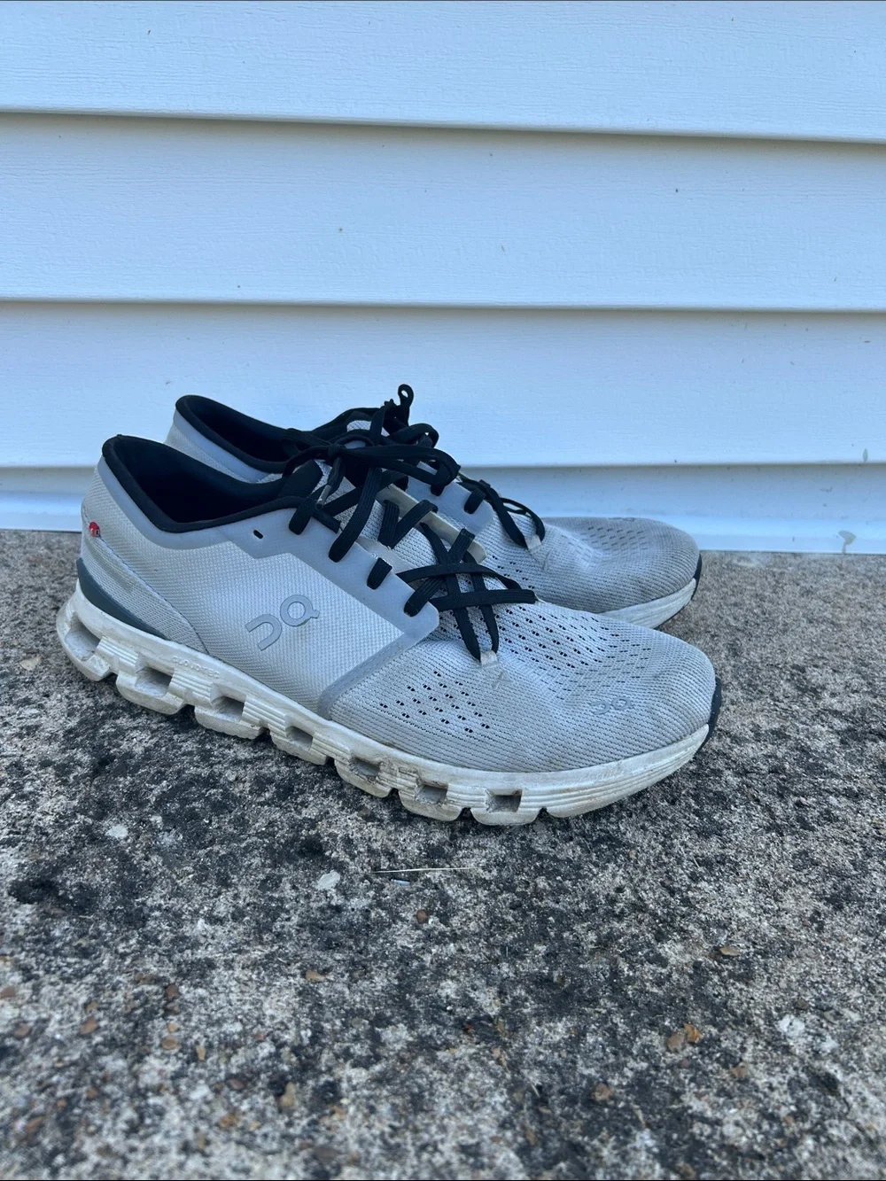 On Running Men's Cloud 5 Sneakers in Light Gray with Black Details